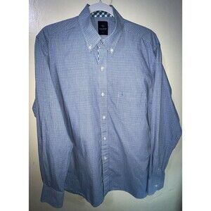 Tailorbyrd Collection‎ Shirt Mens Large Button Down Blue Plaid Long Sleeve
